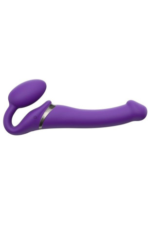 Фиолетовый безремневой вибрострапон Silicone Bendable Strap-On - size M (Strap-on-me 6013922)