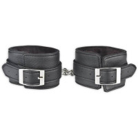 Черные фиксаторы для ног из искусственной кожи