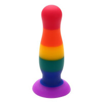 Разноцветная анальная пробка COLOURFUL PLUG - 12,5 см.
