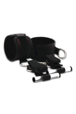 Черные фиксаторы с креплением к двери (Lux Fetish LF1324)