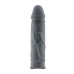 Серая удлиняющая насадка на пенис Large - 18 см. (Baile BI-026227-2)