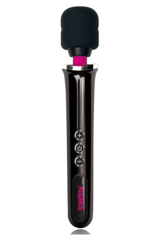 Черный вибростимулятор Training Master Ultra Powerful Rechargeable Body Wand - 30,5 см. (Lovetoy LV234201BLK)