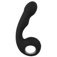 Черный силиконовый вибратор G   P-Spot Vibrator - 16,8 см.