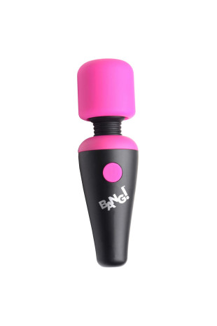 Розово-черный мини-вибромассажер 10X Vibrating Mini Silicone Wand (XR Brands AG786-Pink)