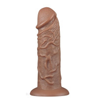 Коричневый фаллоимитатор Cubby dildo - 26,6 см. Коричневый фаллоимитатор Cubby dildo - 26,6 см.
