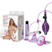 Фиолетовая вибропомпа для клитора и сосков Vibrating Nipple Suckers with Clitoral Pump and Quick Release (Lux Fetish LF5329)
