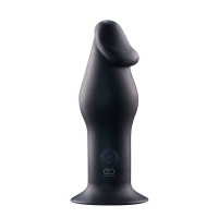 Черный анальный вибромассажер 5INCH RECHARGEABLE BUTTPLUG - 12,7 см.