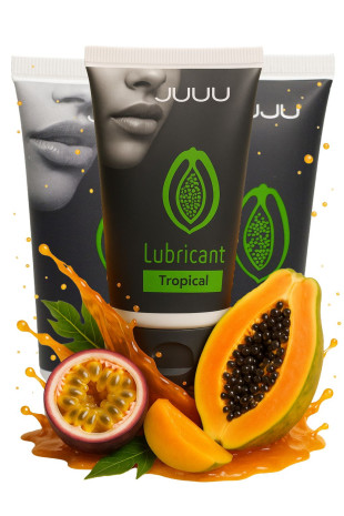 Набор из 3 съедобных лубрикантов JUJU со вкусом тропических фруктов (JuJu 639JU)