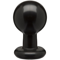 Круглая черная анальная пробка Classic Round Butt Plugs Large - 12,1 см.
