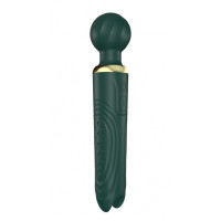 Зеленый двусторонний вибратор-wand Secwell - 22 см.