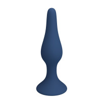 Синяя анальная пробка Slim Anal Plug L - 12,4 см.