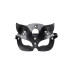Черная кожаная рельефная маска кошки (Pecado 07513)