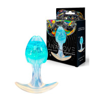 Голубоватая анальная пробка - 8,2 см.