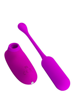 Набор вибростимуляторов Curupira: вакуумный массажер и виброяйцо (Baile BI-014872W)