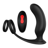 Черный массажер простаты Remote P-Pleaser - 15 см.