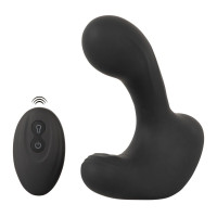 Черная анальная вибропробка с функцией расширения RC Butt Plug with 3 functions