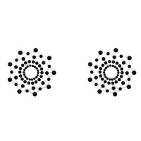 Черные наклейки на грудь Rowland