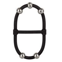 Черное эрекционное кольцо с бусинами Steel Beaded Dual Silicone Maximizer Черное эрекционное кольцо с бусинами Steel Beaded Dual Silicone Maximizer