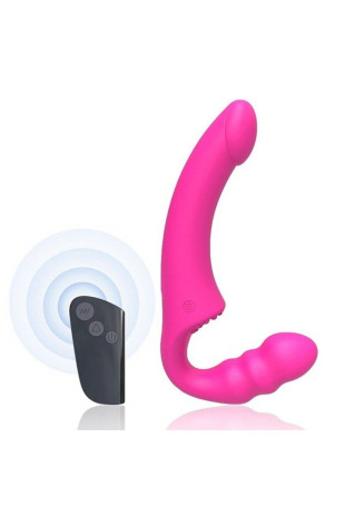 Розовый безремневой страпон Straples Strap-On Dildo (Erokay MK-8806)