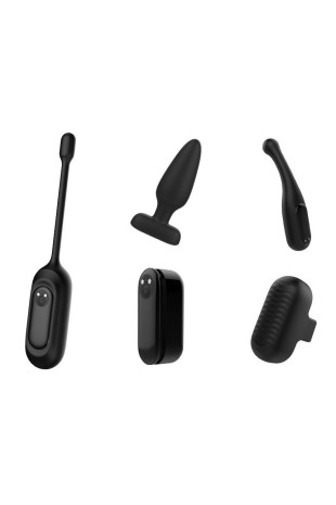 Черный вибронабор из 5 предметов (S-HANDE SHD-S430)