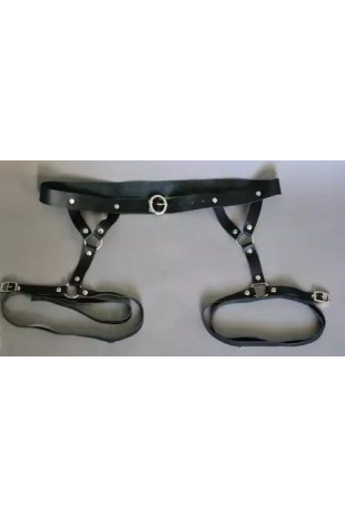 Кожаные гартеры с ремнями (Подиум Р7202)