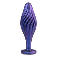 Фиолетовая анальная пробка с кристаллом-сердцем Matrix Swirling Bling Plug - 11,4 см.