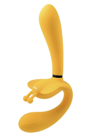 Желтый безремневой вибрострапон The Monarch - 23 см. (Evolved EN-RS-1102-2)
