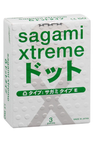 Презервативы Sagami Xtreme Type-E с точками - 3 шт. (Sagami Sagami Xtreme Type-E №3)