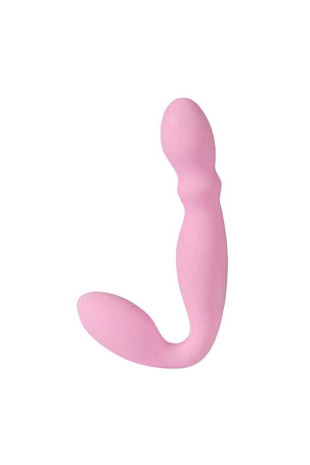 Розовый безремневой вибрострапон - 17,8 см. (SHEQU SJ-50087)