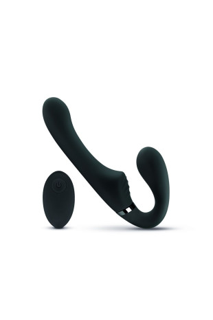 Черный безремневой вибрострапон Avery с пультом ДУ (ONE DC B.V. NP-05-BLK)