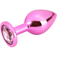 Розовая алюминиевая анальная пробка - 10 см. Розовая алюминиевая анальная пробка - 10 см.